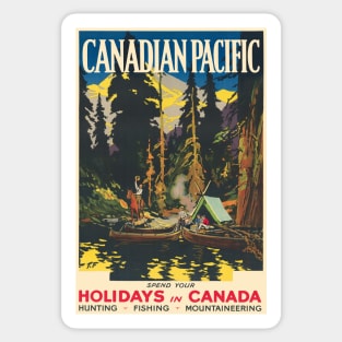 Spend your holidays in Canada Vintage Poster 1926 Sticker